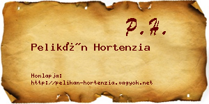 Pelikán Hortenzia névjegykártya