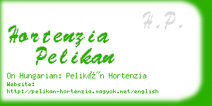 hortenzia pelikan business card